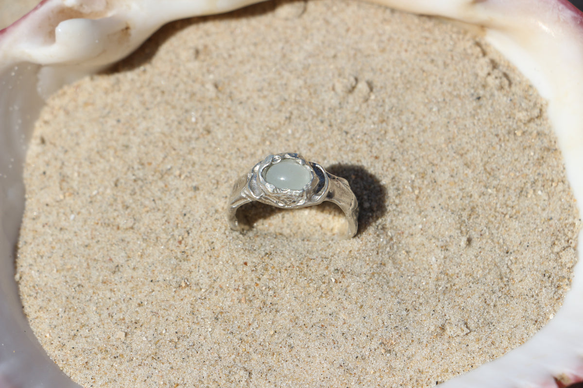 Clam ring silver