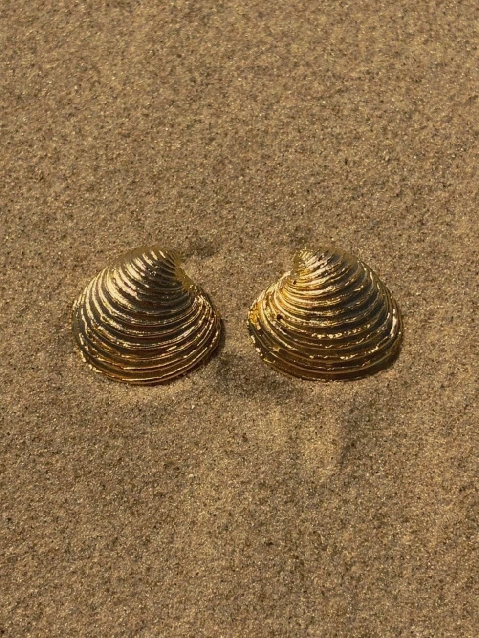 The Shell earrings gold