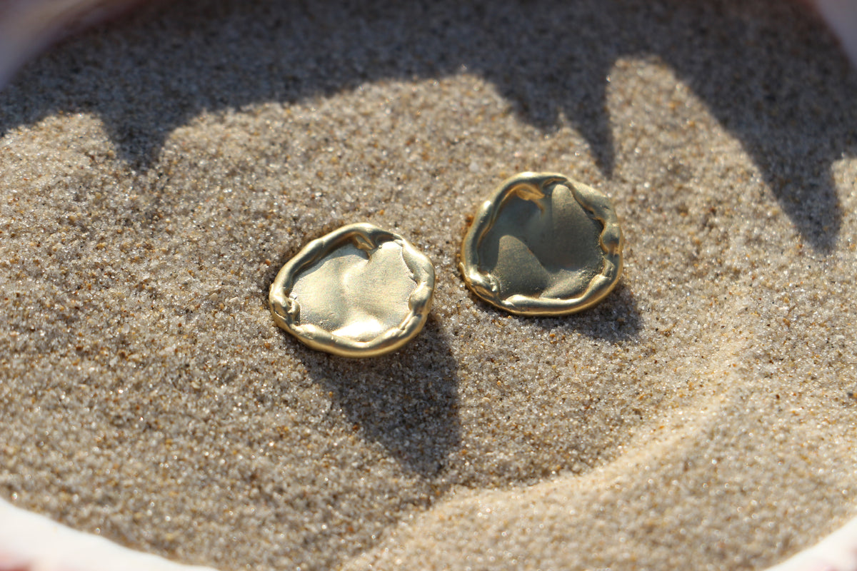 Melt earrings gold
