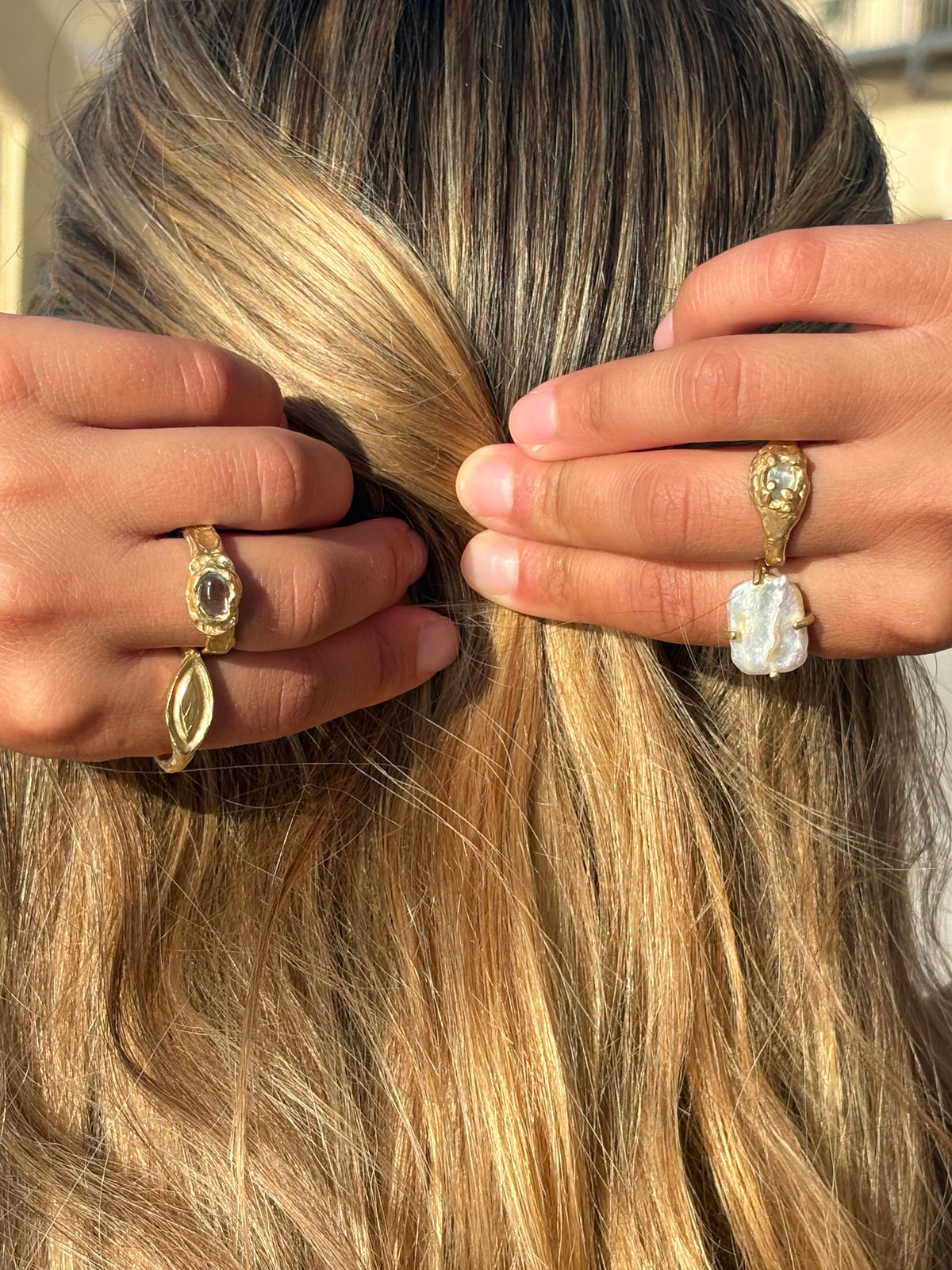 Clam ring gold
