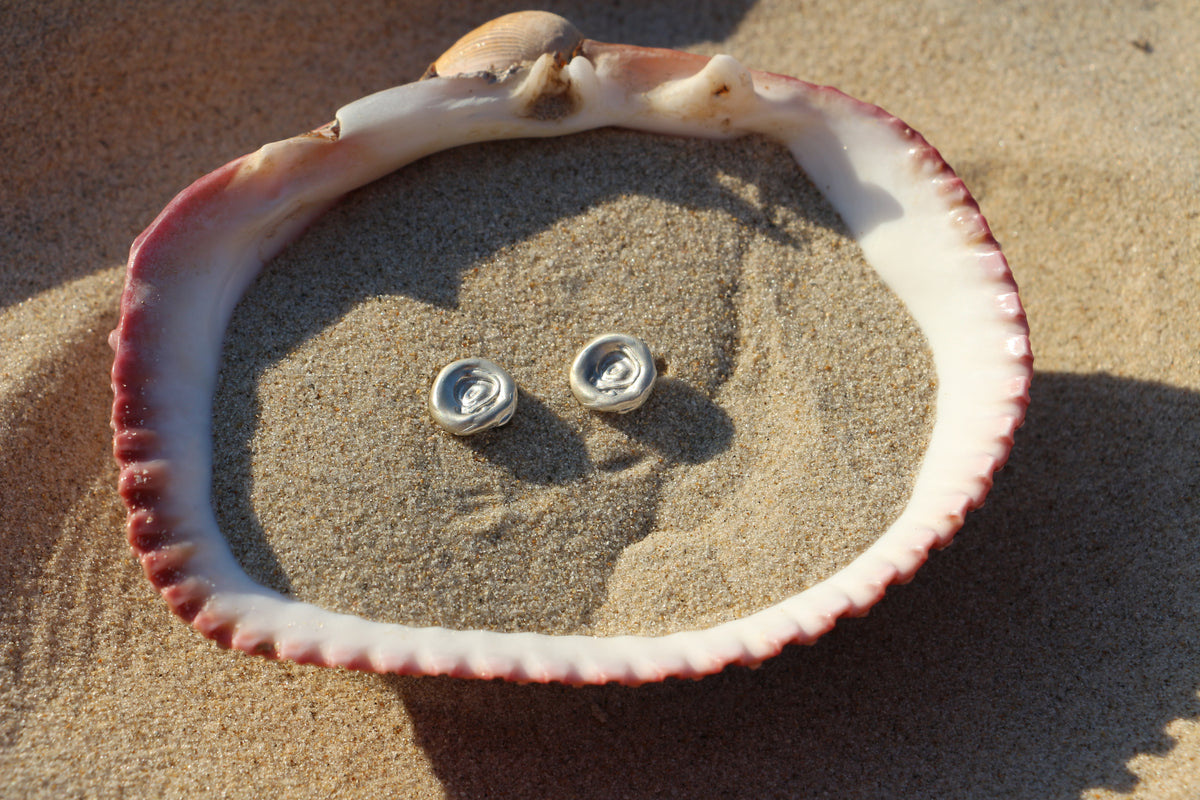 Salt drop earrings silver