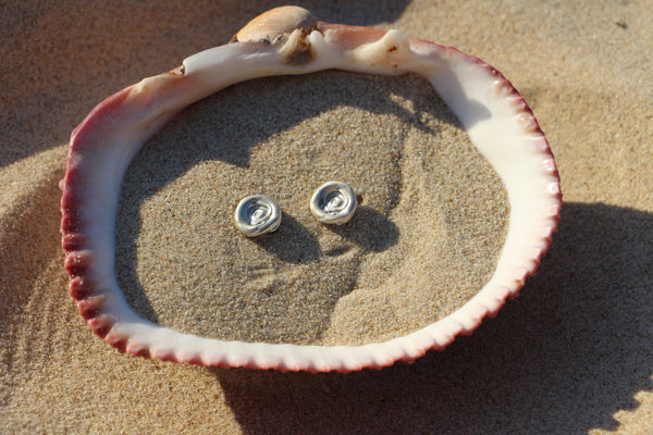 Salt drop earrings silver