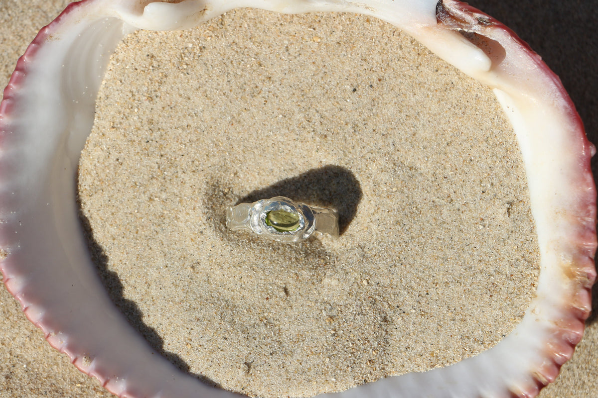 Clam ring silver