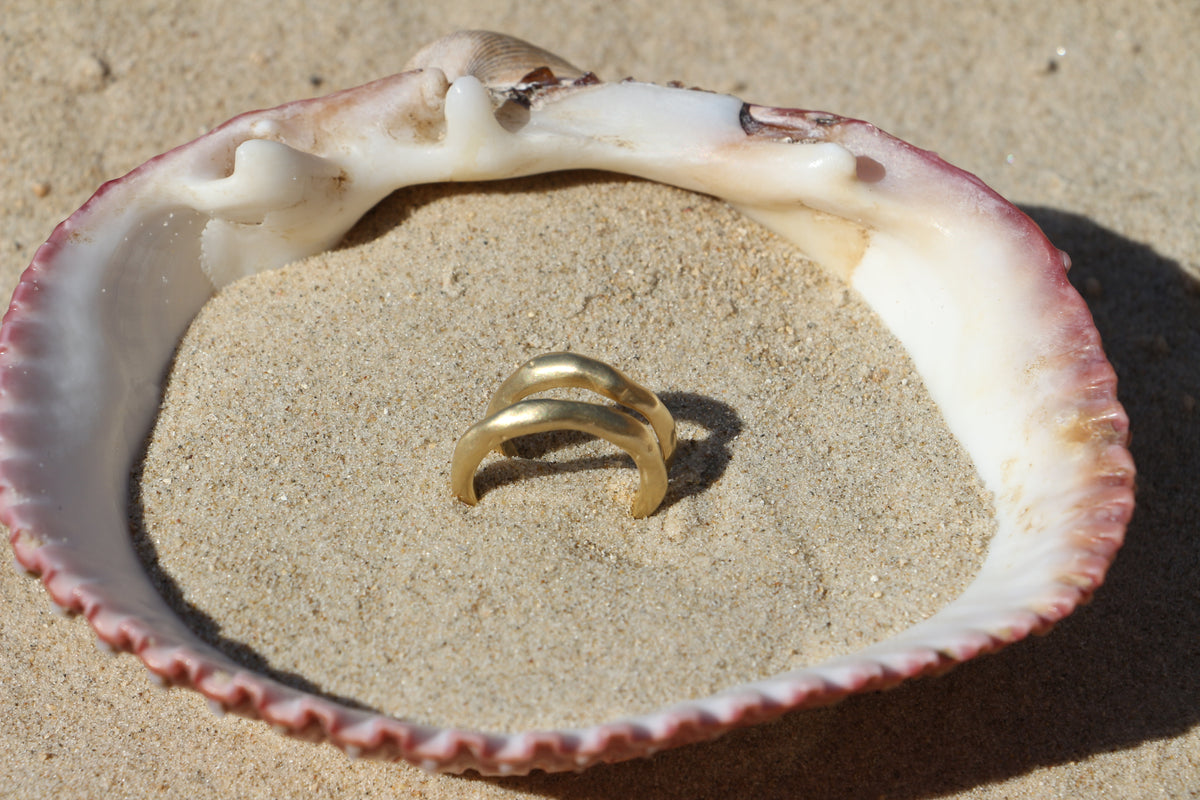 Flow ring small gold