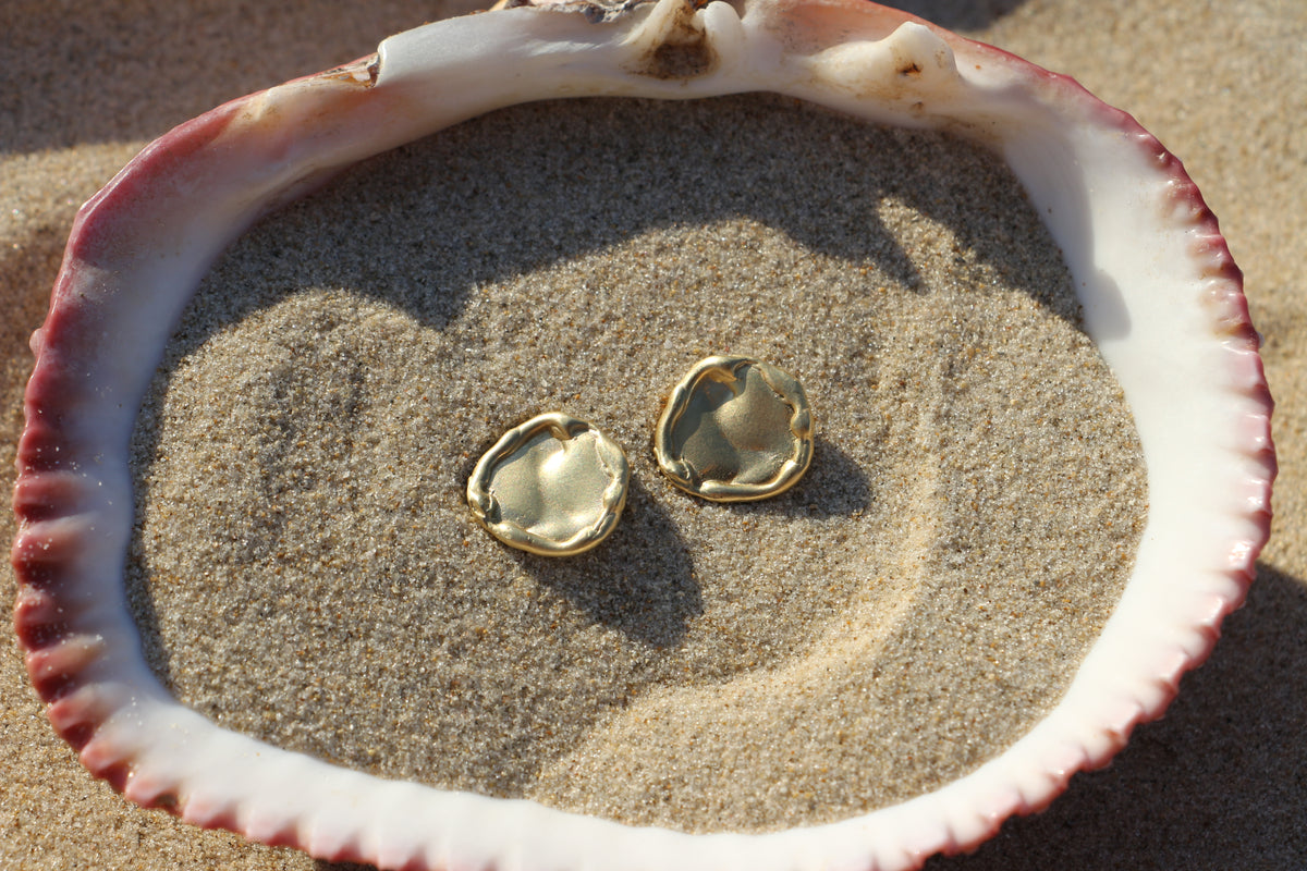 Melt earrings gold