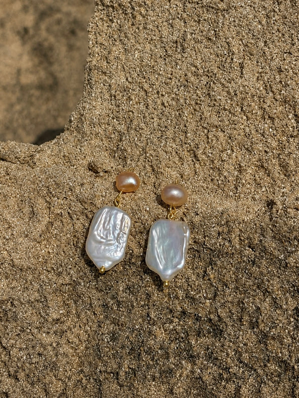 Snap earrings gold