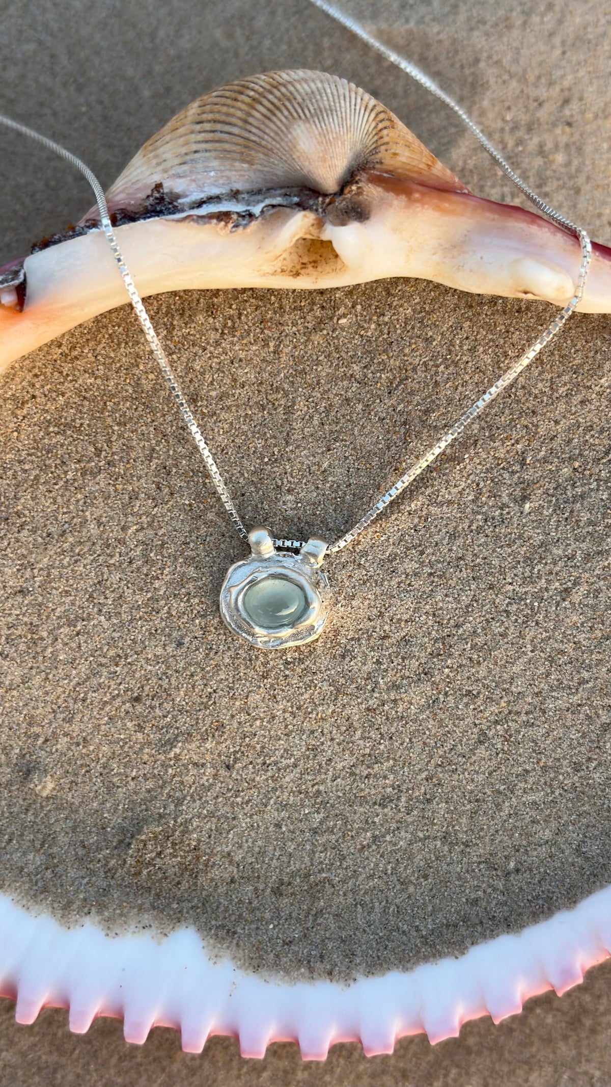 Splash necklace silver