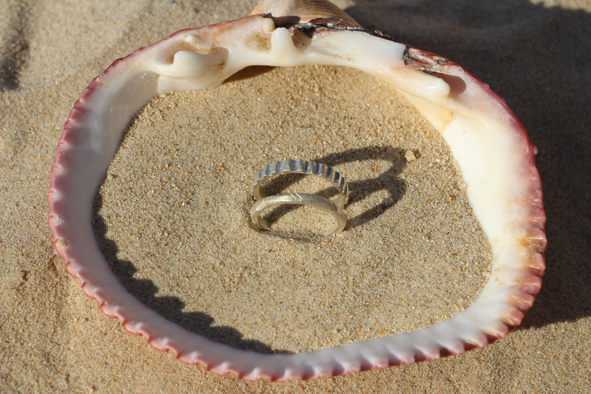 Tide & Grain ring Set