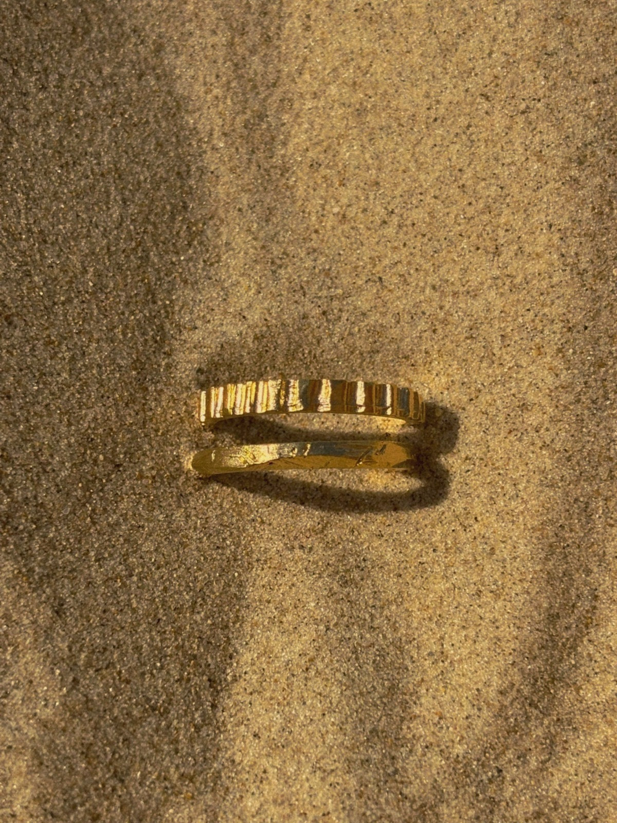 Tide & Grain ring Set Gold