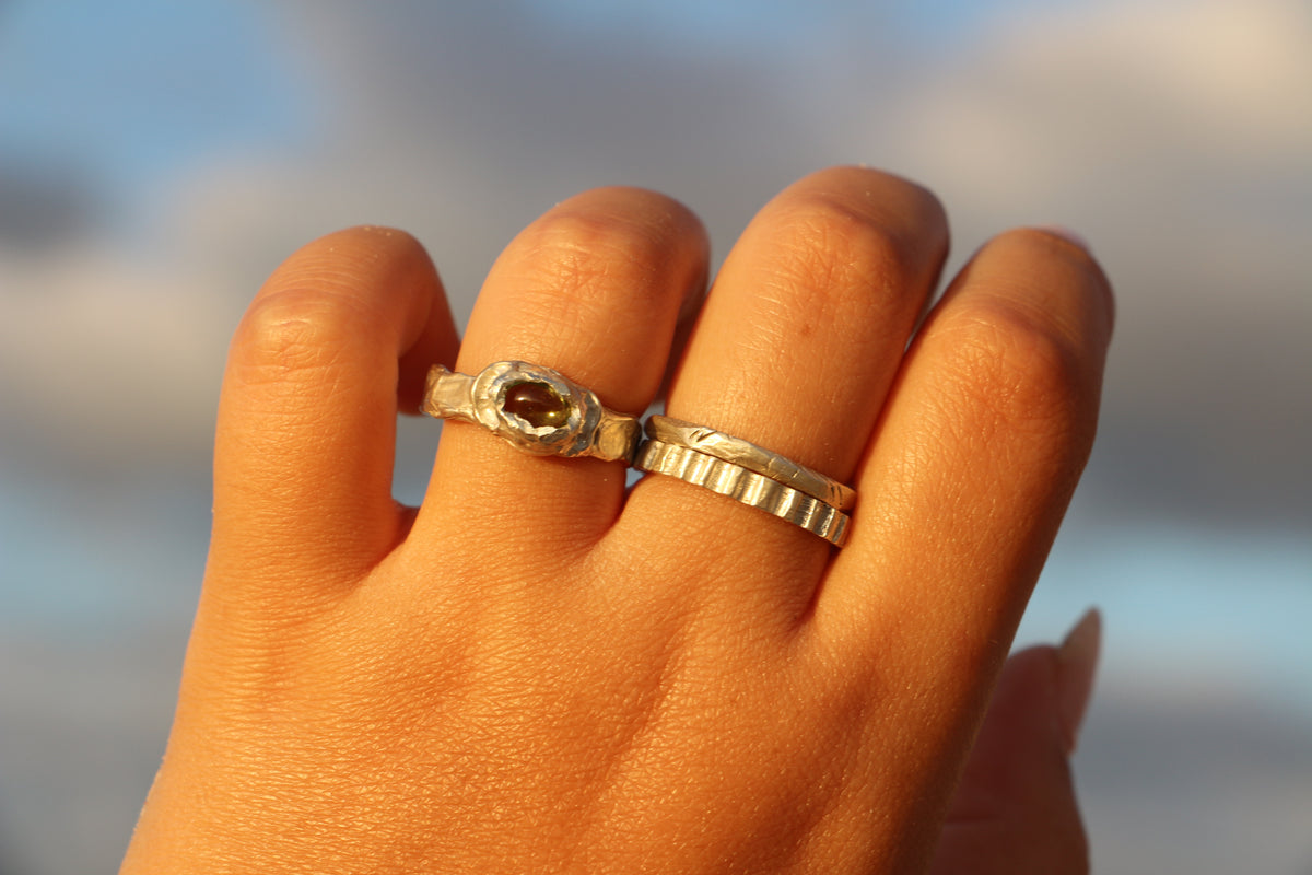 Tide & Grain ring Set