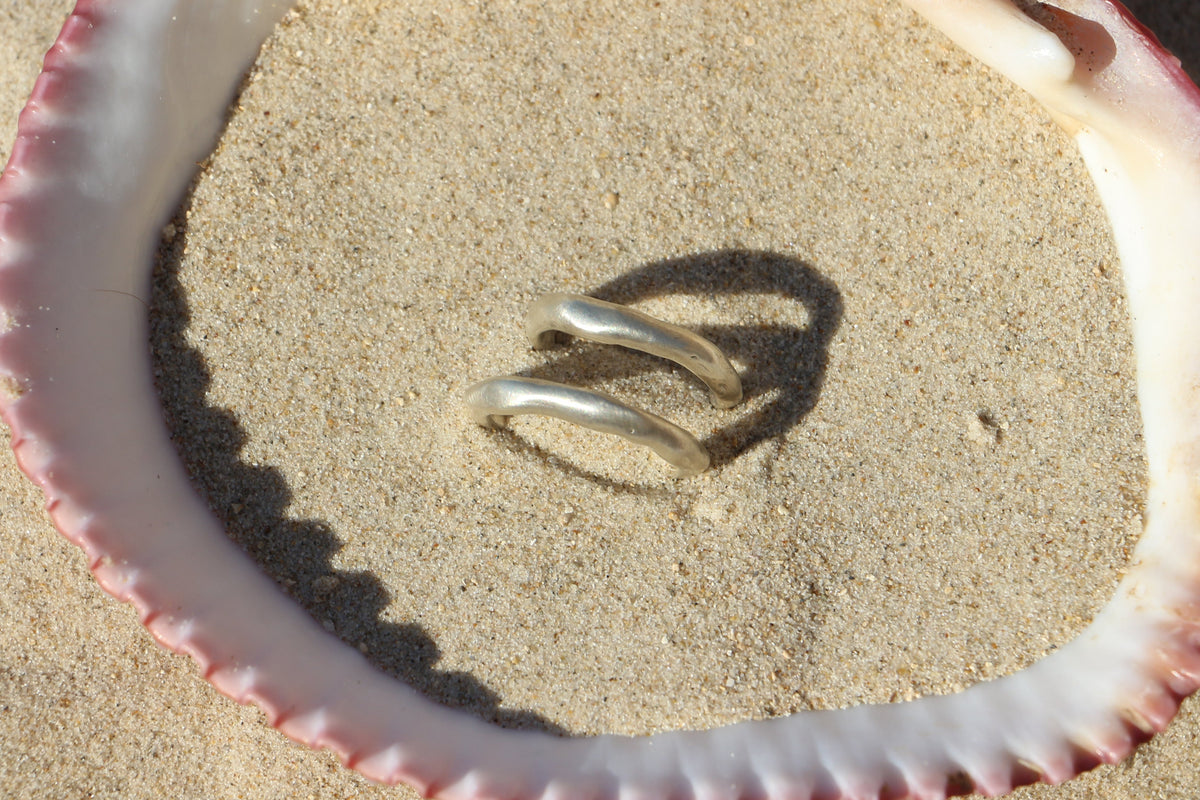 Flow ring big silver