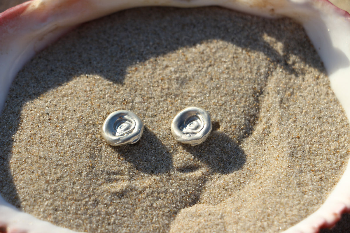 Salt drop earrings silver