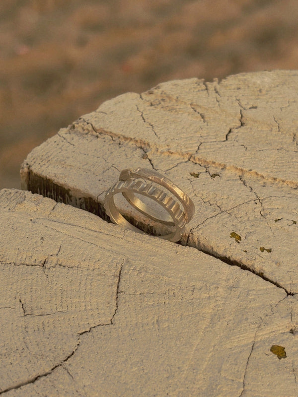 Tide & Grain ring Set
