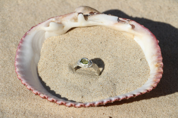 Clam ring silver